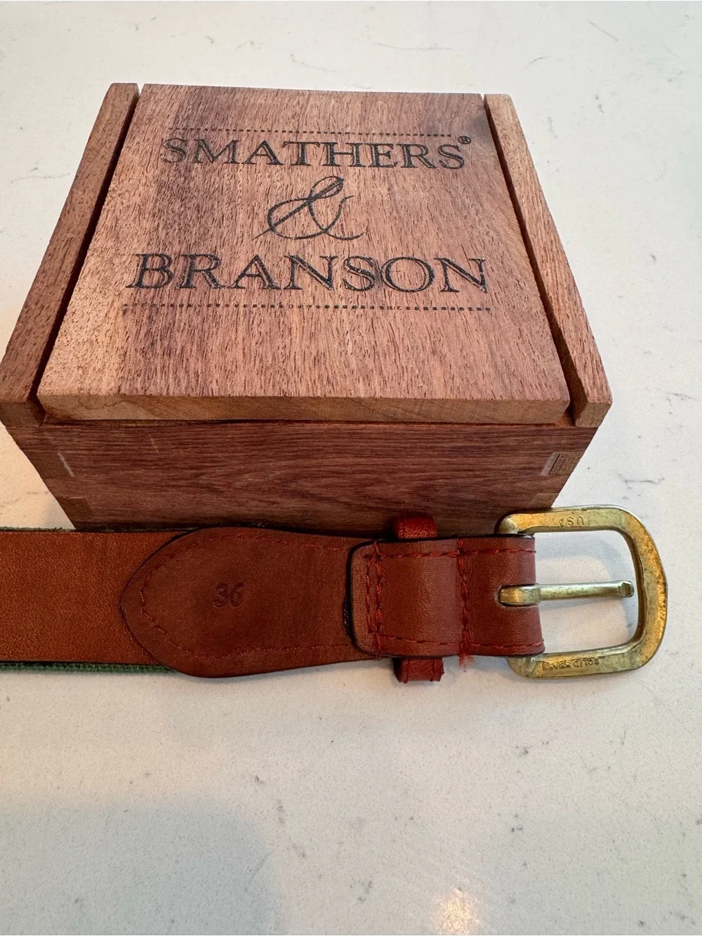 Smathers and Branson Golf Course Needlepoint Belt - Size 36